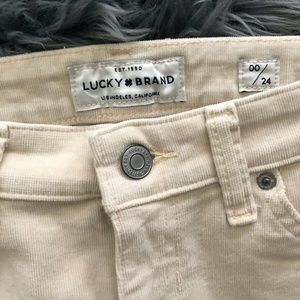 NEW Lucky Brand Skinny White Corduroys